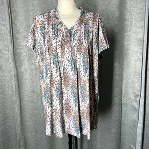 Women’s “Links” XL Multi Color V-neck Blouse Top